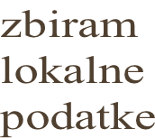 zbiram lokalne podatke