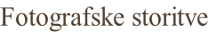 Fotografske storitve