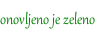 onovljeno je zeleno